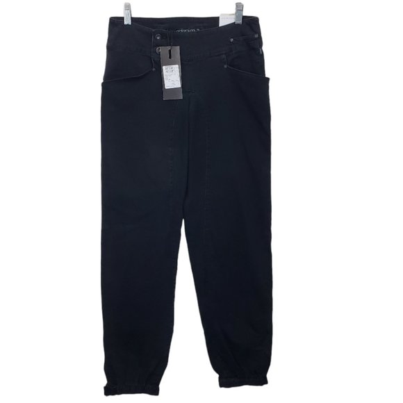 Vintage Nikita Denim Black/Charcoal Reality Buckle Denim Relaxed Jeans 27x34 - Picture 2 of 15